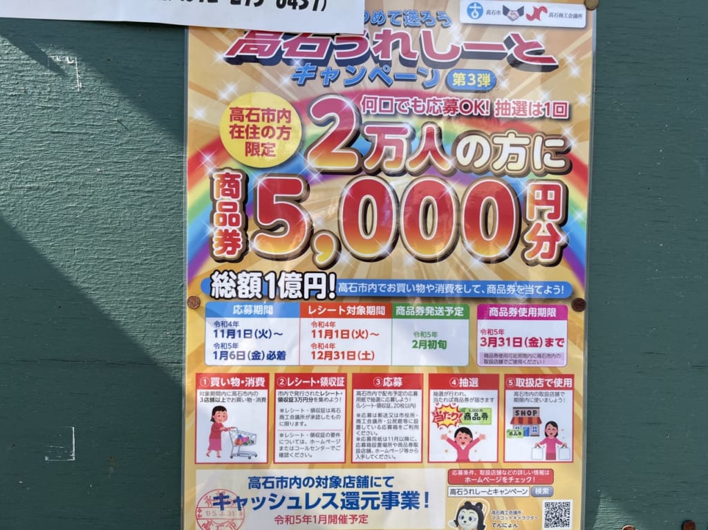 たかいしうれしーとキャンペーン ポスター